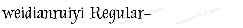 weidianruiyi Regular字体转换